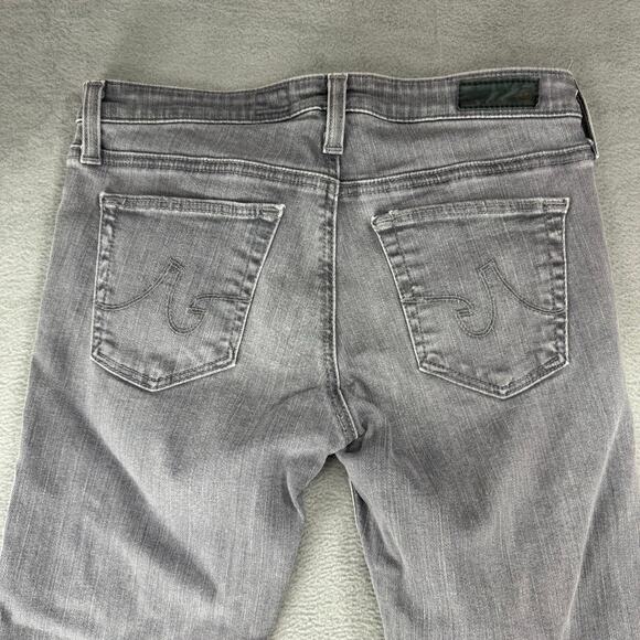 AG Adriano Goldschmied Jeans Womens 26 Gray Ankle Slim Straight USA Made - Picture 6 of 11